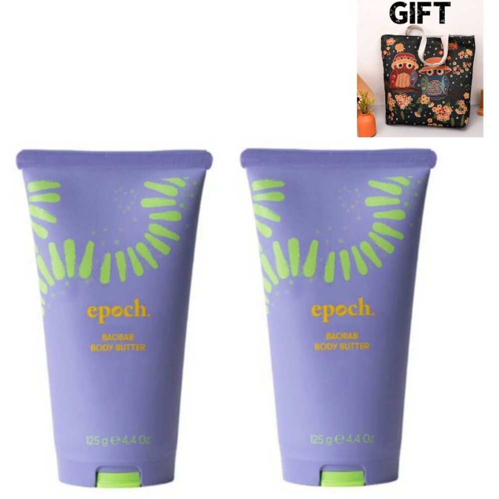 2 bottles of NUSKIN Epoch Baobab Body Butter  + 1 shoulder bag